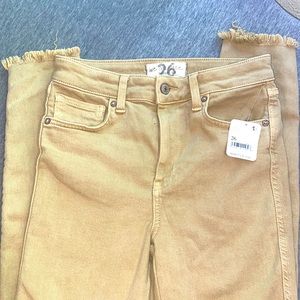 NWT Free People Tan Jeans 26